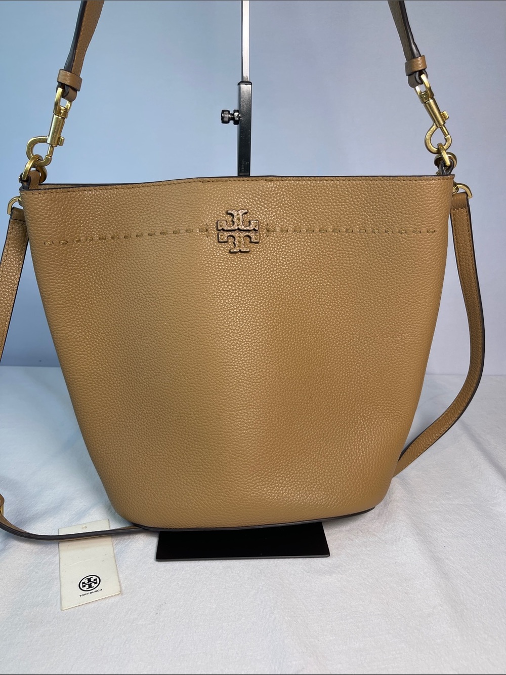 Tory Burch McGraw Bucket Bag Tiramisu Leather 143544